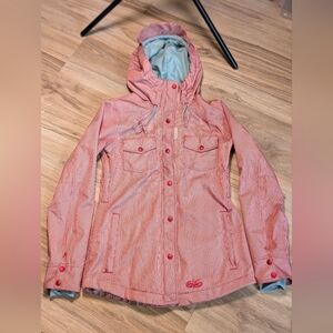 NIKE 6.0 Women's Snowboarding Full Zip Coat Parka Hooded Jacket Sz Sm